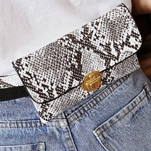 Snake print waist bag